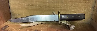$35 • Buy Vintage Bowie Camp Fighting Knife Hand Made Forged Carbon Steel 15  Unbranded