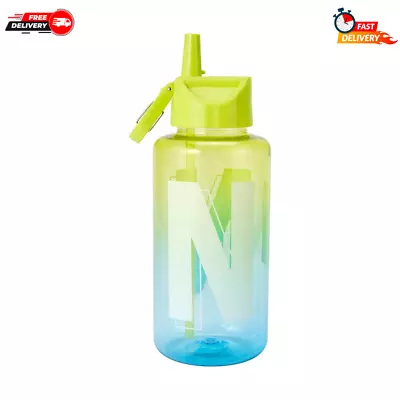 1L Letter N Cylinder Water Drink Bottle BPA-Free Flip Top Closure And Leak Proof • $7.99