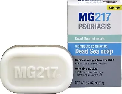 MG217 Psoriasis Dead Sea Mud And Salt Dual Bar Soap - Aloe And Vitamin E 3.2 Oz • $12.99