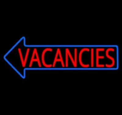 $224.98 • Buy 24 X12  Neon Sign Vacancies Arrow Light Lamp Glass Workshop Garage Collection