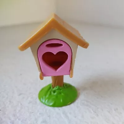 Miniature Brown Plastic Freestanding Mailbox Replacement Pink Door Heart Cutout • $9.99