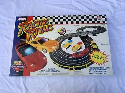 Vintage Artin Racing Rivals Slot Car Set Pontiac Firebird & Ford Mustang Racers • $60