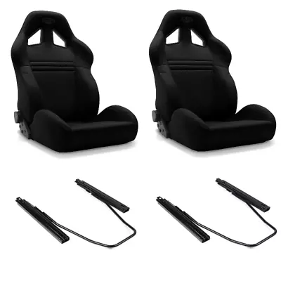 SAAS Kombat Seats (2) With Rails Dual Recline Black ADR Compliant • $840