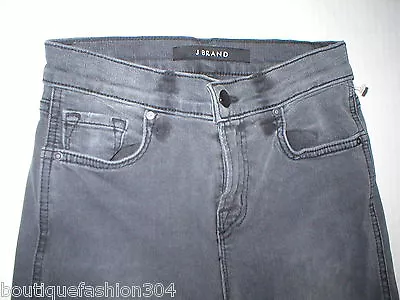 New $228 J Brand Jeans Bree Dark Gray Skinny Night Bird 24 Womens Crop High  • $214