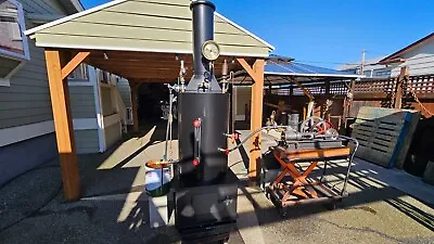 Steam Boiler And Engine Combination Antique Whistle Pump Gauge Off Grid Oiler • $11050