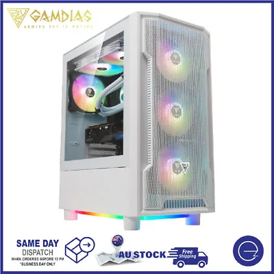 Gamdias Gaming PC Case Computer ATX Mid TOWER With 4 X ARGB Fans ATHENA M6 LITE • $99