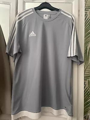 Mens Adidas Climalite Grey T-Shirt Large Activewear Running Top • £9.99