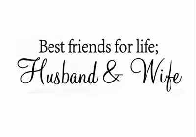 £4.80 • Buy BEST FRIENDS FOR LIFE Husband & Wife Wall Stickers Bespoke Uk 33yv