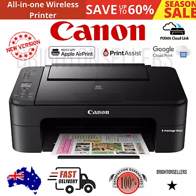 $75.23 • Buy CANON Wireless Printer Print Photo Scan Copy Document Student Home Office WIFI