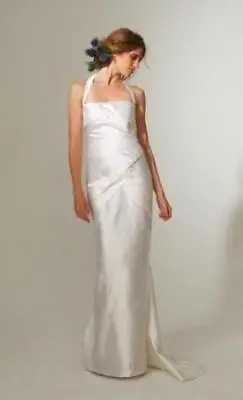 Nicole Miller Silk Dupioni Origami Pleated Wedding Gown Dress 12 $1500 Gq0004 • $550