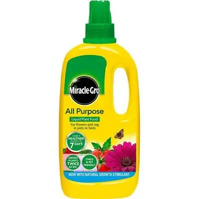 Miracle Gro All Purpose Concentrated Liquid Plant Food - 1 Liter -SPECIAL 2 PACK • £10.49