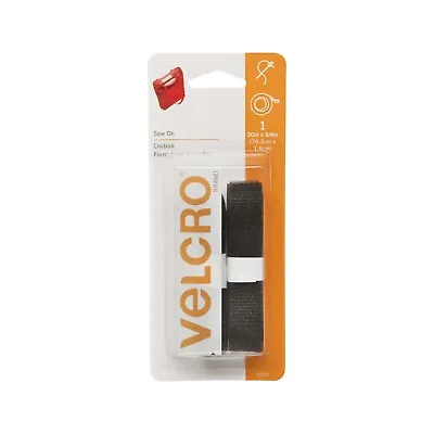 Velcro Tape | VELCRO® Black Sew-On Tape - .75in. X 30in. - 1 Roll (nmvel90029) • $8.95