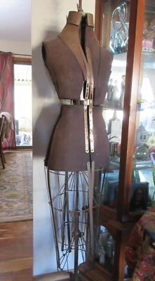 $99.95 • Buy Antique SIMPLE Mechanical WROUGHT IRON & WOODEN INDUSTRIAL DRESS FORM Steampunk