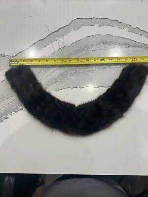 Vintage Mink Fur Collar Satin Lining 50s Or 60s • $5