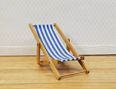 Dollhouse Beach Lounge Chair Folding 1:12 Scale Miniature Furniture • $6.99