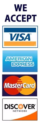 4-Pack Credit Card Sign Visa MasterCard Amex Discover Sticker Decal. (2.75 X 8) • $4.50