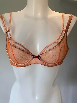 MYLA Honey Non Padded Balcony Bra In Orange 32A RRP £80 BNWT • £25