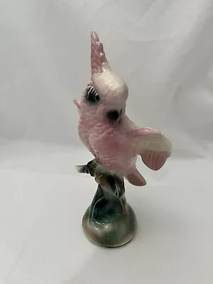 Vintage Pink Cockatoo California Pottery Midcentury Figurine 1950’s • $29.70