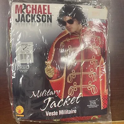 Michael Jackson Red Military Jacket Pop Star Deluxe Adult Medium Costume • $44.99
