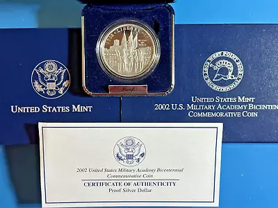 Silver Proof 2002 U.s. Military Academy Bicentennial Commemorative Coin • $41.95