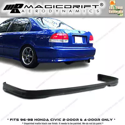 For 96 97 98 Honda Civic EK Type R CTR REAR Bumper PU Lip 2dr Coupes (Urethane) • $56.85