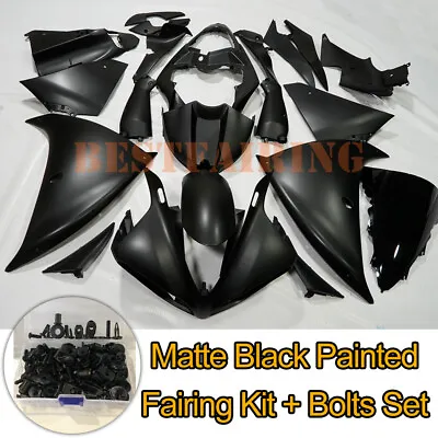 Matte Black Fairing Kit +Bolts For Yamaha YZF R1 2009-2011 10 ABS Injection Body • $474.05