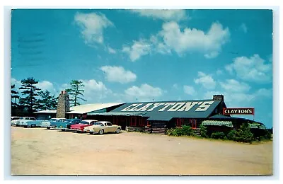 Clayton’s Log Cabin Restaurant Route 72 Manahawkin N.J. New Jersey 1958 B11 • $24.99