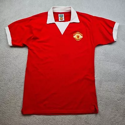 Manchester United Shirt Medium Red Home Kit 1973 1974 Score Draw Retro • £29.88