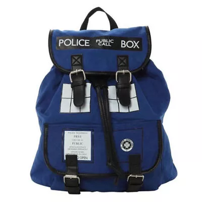 Tardis Who Doctor Dr Who Backpack Canvas Shoulder Bag Slouch Bag Purse XMAS Gift • £0.99