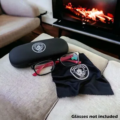 Official MAN CITY FC Football Glasses Case Presentation Gift Pack LIMITED STOCK • £9.99