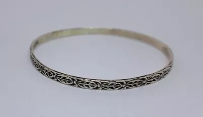 Vintage Danecraft Sterling Silver 925 Bracelet / Bangle Leaf Etched • $39.99