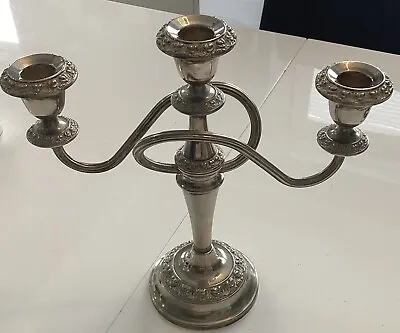 Silver Plate Candlelarbra 10” Tall IANTHE Made In England • £15