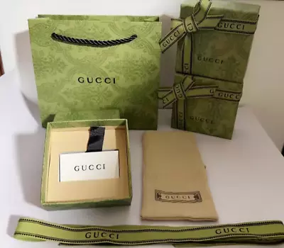 Gucci Jewellery Pendant Necklace Box  Pouch Ribbon • £12.99