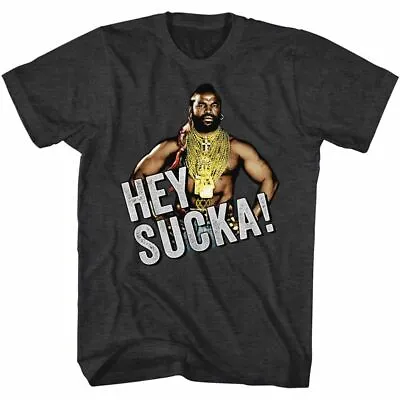 Mr. T Hey Sucka Black Heather T-Shirt • $22.50