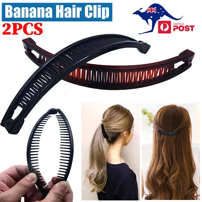 $9.54 • Buy Hair Claw Banana Hair Clip Hair Accessories Women Ponytail Holder Hair Barrette