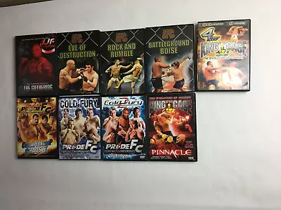 3# ECW UFC Cage Match  DVD Lot Of 9 MMA FIGHTERS FIGHTING • $19.99