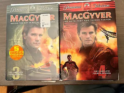 MacGyver : Season 3 DVD 5 Disc Set  Brand New Factory Sealed & Season 4 Opened • $18