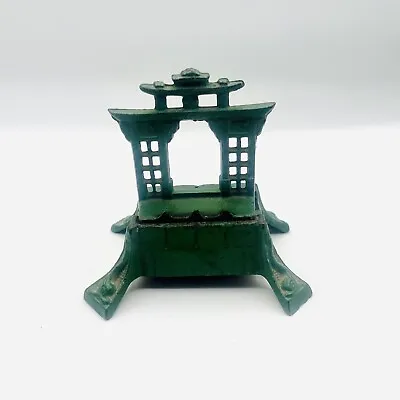 Rare Vintage Vantines Green Pagoda Cast Iron Incense Burner #527 • $116