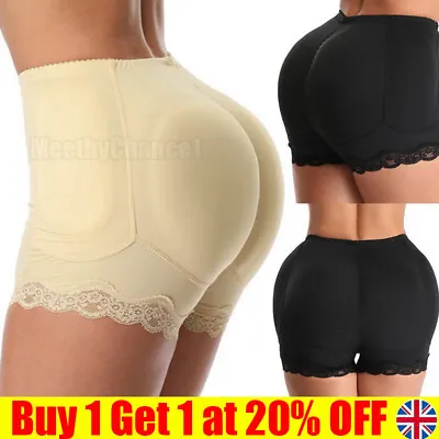 Women's Padded Panties Underwear☑Seamless Butt Lifter Hip Enhancer Panty Hip Pad • £3.99