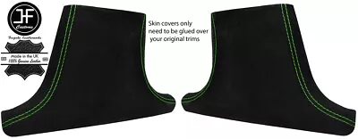 Green Stitch 2x Lower B Pillar Suede Covers Fits Mercedes W202 C Class 93-00 • $168.29