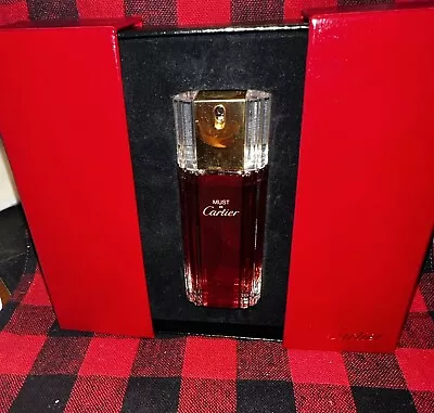 Rare HTF Must De Cartier Parfum Spray 1 Oz In Original Box With Dust Pouch • $180