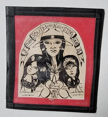 Vintage 1980 Cholo Chola Lowrider La Vida Loca Locas 13 Tattoo Chicano Flash 4x5 • $34