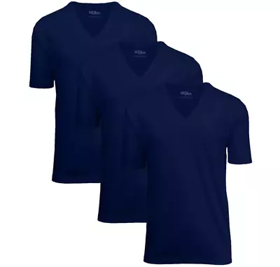 $15.95 • Buy Men's TAGLESS 100% Egyptian Cotton Soft V-Neck T-Shirt ( 3-Pack ) S-2X BRAND NEW