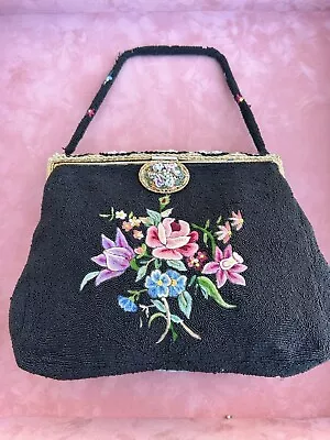 Vintage Micro-Beaded Spritzer & Fuhrmann France Purse Handbag Clutch Embroidered • $350