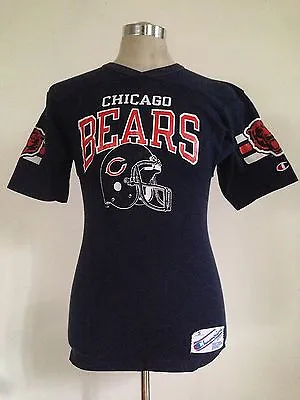 VINTAGE CHAMPION T-Shirt CHICAGO BEARS DURENE JERSEY NFL MEN SIZE SMALL USA • $35.19