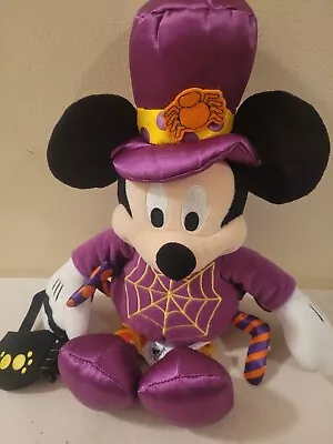 Halloween Disney Store  Goth Spider Mickey Mouse 16  Plush Stuffed Animal Toy • $18.99