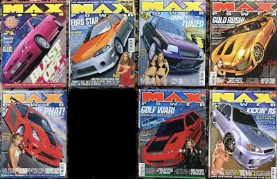 Max Power Magazines Aug 1997 Aug 2000 Nov 2002 Feb Jul Dec 2003 Bundle Cars • £149.99