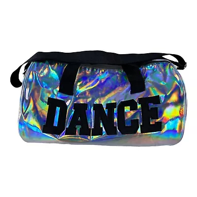 Holographic Dance Duffle Bag For Girls Kids Travel Bag Adjustable NWOT 18” • $19.99