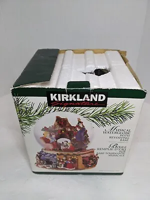 Vintage Kirkland Christmas Musical Water Globe W/ NOT Working Revolving Base REA • $14.53