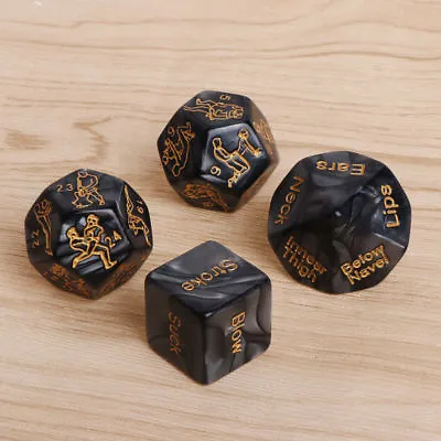 4Pcs Sex Dice Set Erotic Love Sexy Funny Flirting Toy Couples Adult Game Dices • £5.99